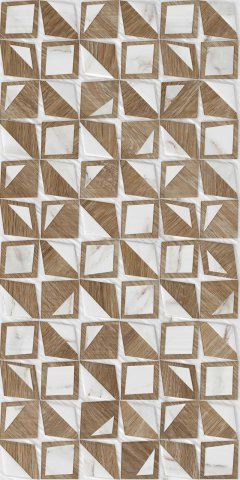 Piese decorative - Piesa decorativa tip marmura Delphi Stars Mix 4931, 25x50 cm, alb, maro