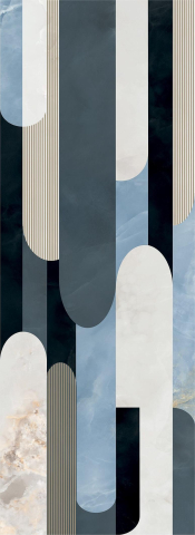 Piese decorative - Piesa decorativa Vero Geo Gloss, 89.8x32.8, albastru, finisaj lucios