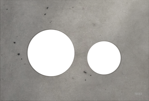 Sanitare - Placă interschimbabilă din sticlă, cu 2 trepte de acționare, 9240614, beton deschis