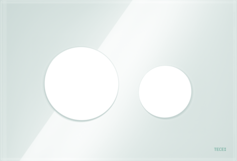 Sanitare - Placă interschimbabilă din sticlă, cu 2 trepte de acționare, 9240671, alb