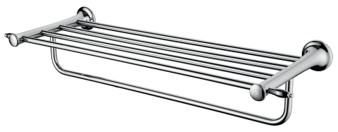 Accesorii - Suport prosoape cu portprosop, LACRIMA, FD6-LRA-66-66, auriu periat