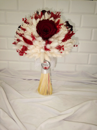 Buchete mireasă - uchet mireasă / nașă – Trandafiri criogenați roșii | Amalys Glam Deko