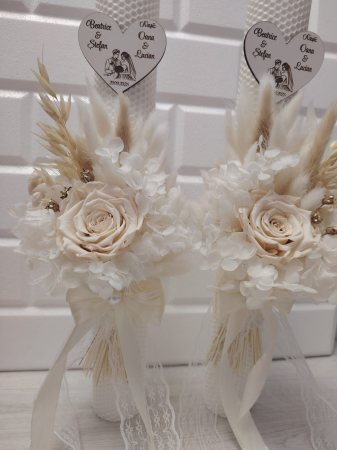 Lumânări cununie - Set elegant lumânări de cununie