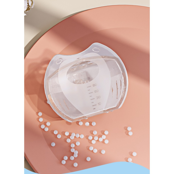 Colector de Lapte Matern, din Silicon Safety, 80 ml, Anti-debordare, Design Ergonomic pentru Colectarea Pasivă a Laptelui Matern, 105 x 86 x 50 mm, Transparent [5]