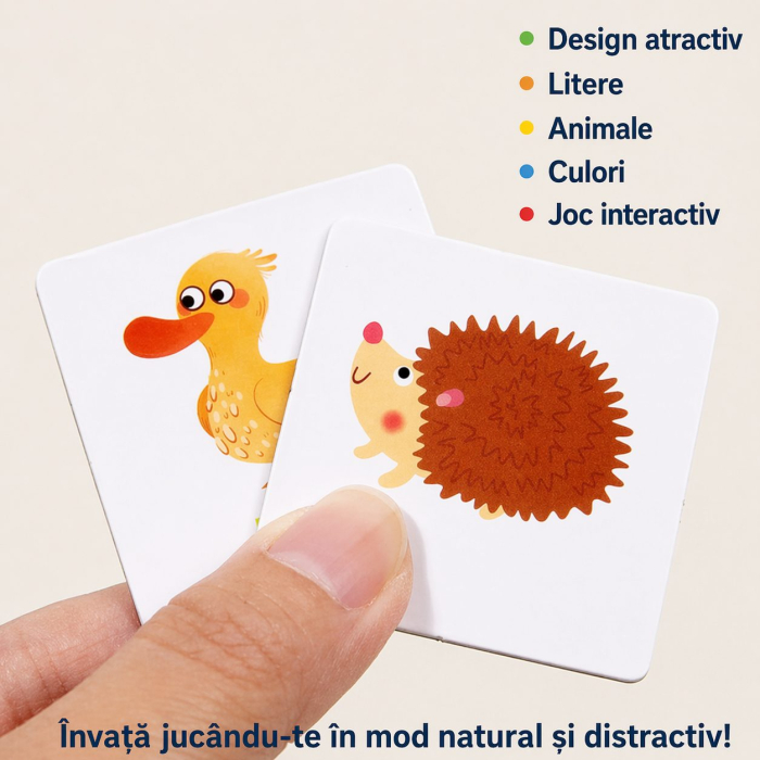 Joc Educativ Alfabet Englez, Carte Magnetica Montessori, Recunoastere Litere si Formare Cuvinte, Copii 3+ Ani, 27x26.2x1.5 cm, Multicolor [5]