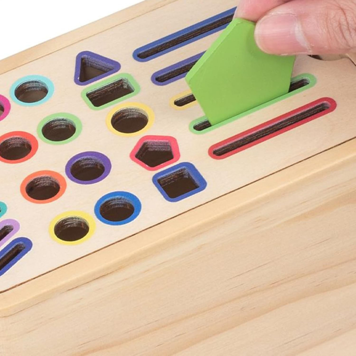 Jucarie de Sortare, din Lemn, +36 Luni, Tip Montessori, Multicolor [6]