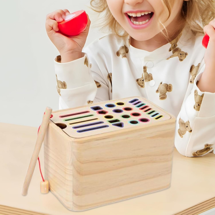 Jucarie de Sortare, din Lemn, +36 Luni, Tip Montessori, Multicolor [3]