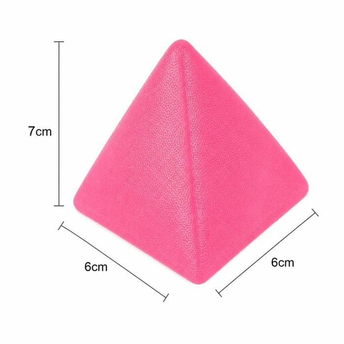 Jucarie Squishy Dumpling in Forma de Piramida, Model cu Suprafata Netezita, Antistres Senzoriala Comprimabila cu Revenire, 7x6x6 cm, 130 g, Roz [3]