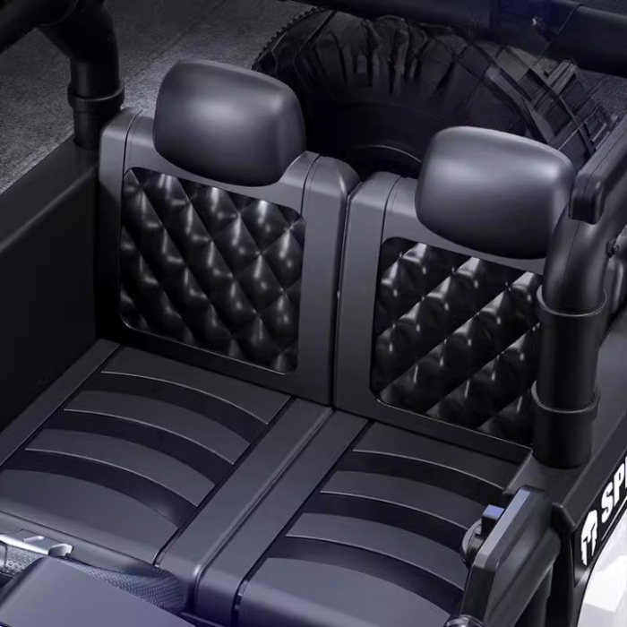 Masina Electrica pentru Copii, Off-Road, Conectare Bluetooth, telecomanda, Tractiune Spate, Lumina Intermitenta, Baterie 12V 7Ah, 120 x 63 x 68cm, Rosu [8]