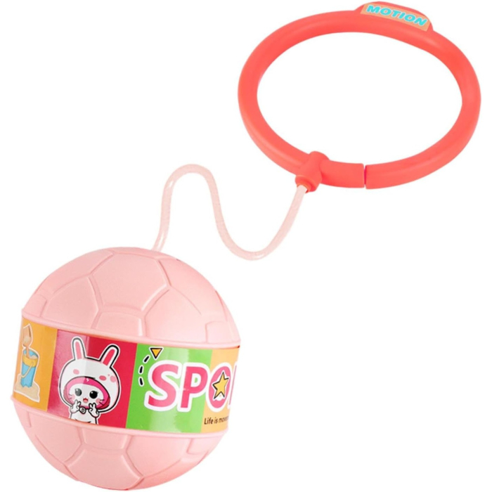 Minge pentru Sarit, Tip Coarda Hula Hoop, Cerc 12 cm, Coarda 52 cm, Minge 12 x 11 cm, Functie Iluminat, 4-6 Ani, Plastic, Roz [6]