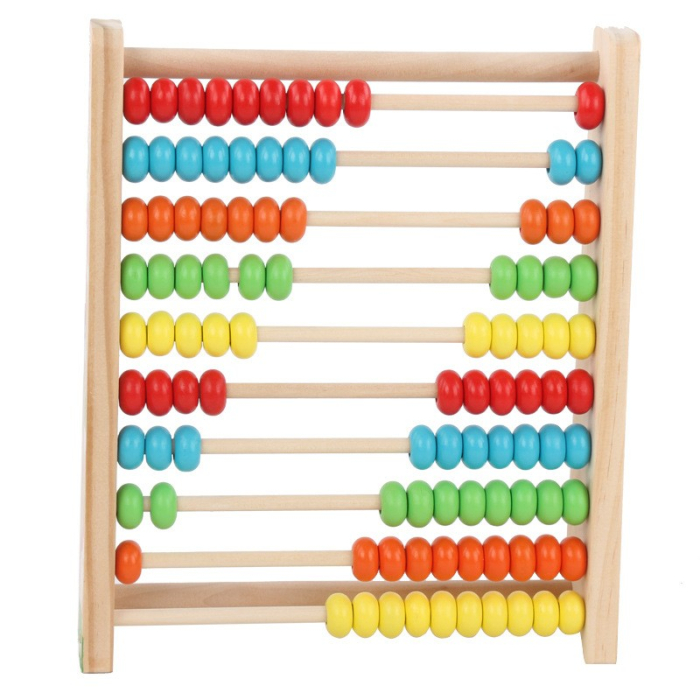 Numaratoare, din Lemn, Vopsea Ecologica, 10 Siruri x 10 Margele, 4-6 Ani, 24.5 x 20.5 cm, Multicolor [6]