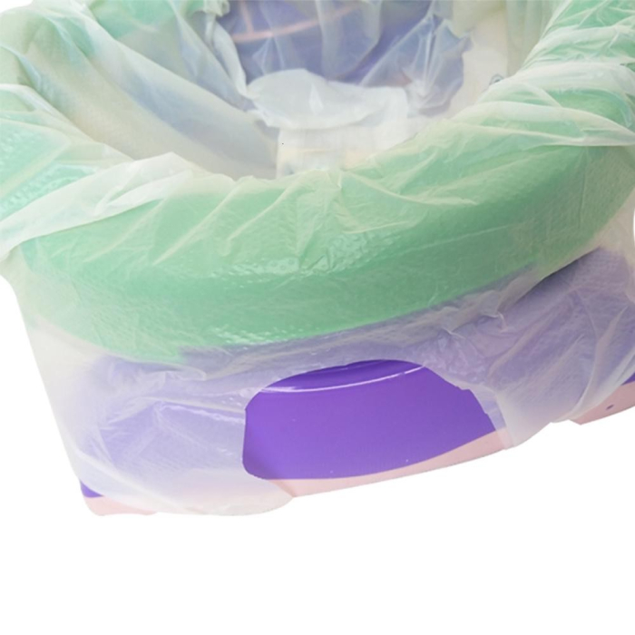 Olita Portabila 2 in 1, Olita + Capac de Toaleta, din Plastic, Diametru 21 cm, Albastru [7]