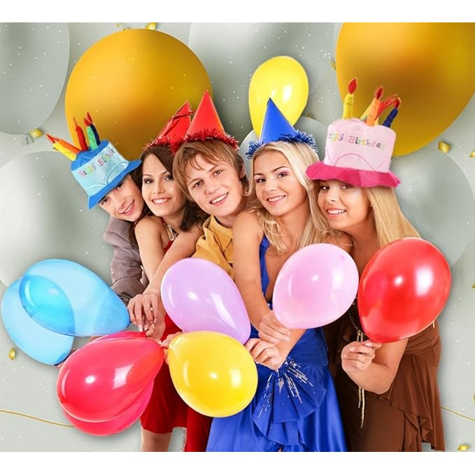 Palarie Happy Birthday, Accesoriu pentru Petrecere, Model Tort, Tematica Aniversare, 60x60x55 cm, Roz [2]