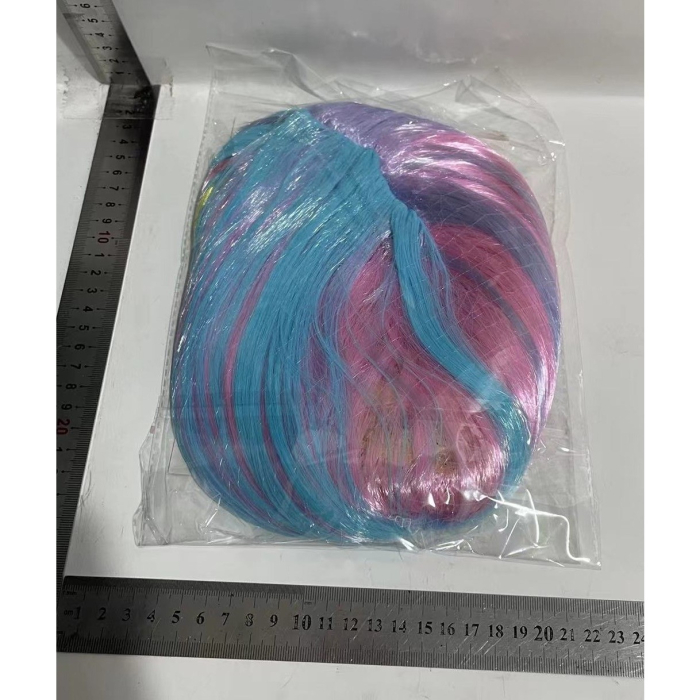 Peruca Cosplay, Tunsoare Bob cu Breton, pentru Carnaval, Halloween, Petreceri Tematice, din PET, Marime Universala, Multicolor [2]