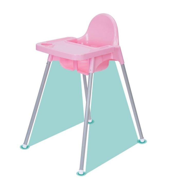 Scaun de Masa, pentru Bebelusi si Copii 6-36 Luni, din Plastic/Metal, Centura in 2 Puncte, Tava Detasabila, 63 x 57 x 85 cm, Roz [4]
