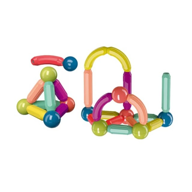 Set 42 de Piese Magnetice de Constructie, Puzzle, Forme, 3 Ani, ABS, Magnet, 20x6.5x18 cm, Multicolor [4]