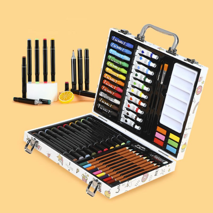 Set 53 Piese pentru Desen si Pictura, Tip Servieta, Model Unicorni, 30 x 24 x 5.4 cm, Multicolor [8]