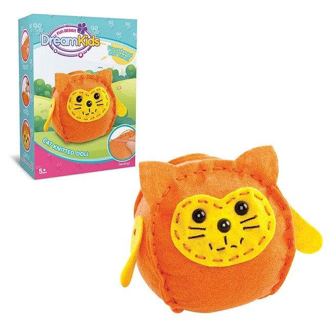 Set Creatie Perna pentru Copii Model Pisica, Dream Kids [4]