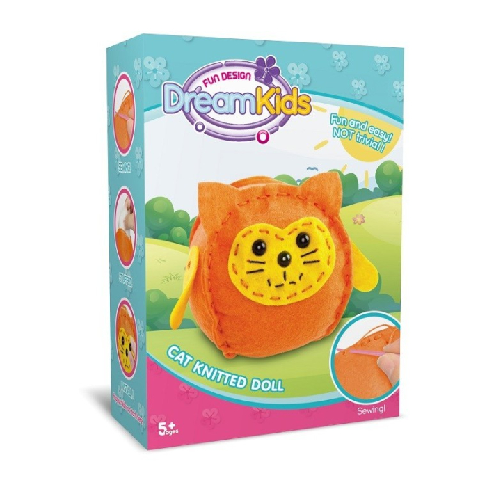 Set Creatie Perna pentru Copii Model Pisica, Dream Kids [5]