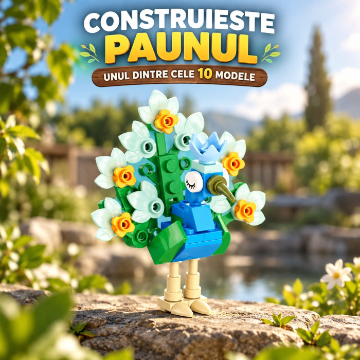 Set de Constructie, Model Pasari 10 in 1, 309 Piese, 10 Modele, 6+, 15x11.5x9.5 cm, Multicolor [6]