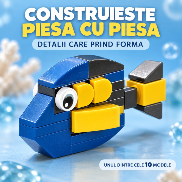 Set de Constructie, Model Pesti 10 in 1, 305 Piese, 10 Modele, 6+, 12.7x4.6x8 cm, Multicolor [5]