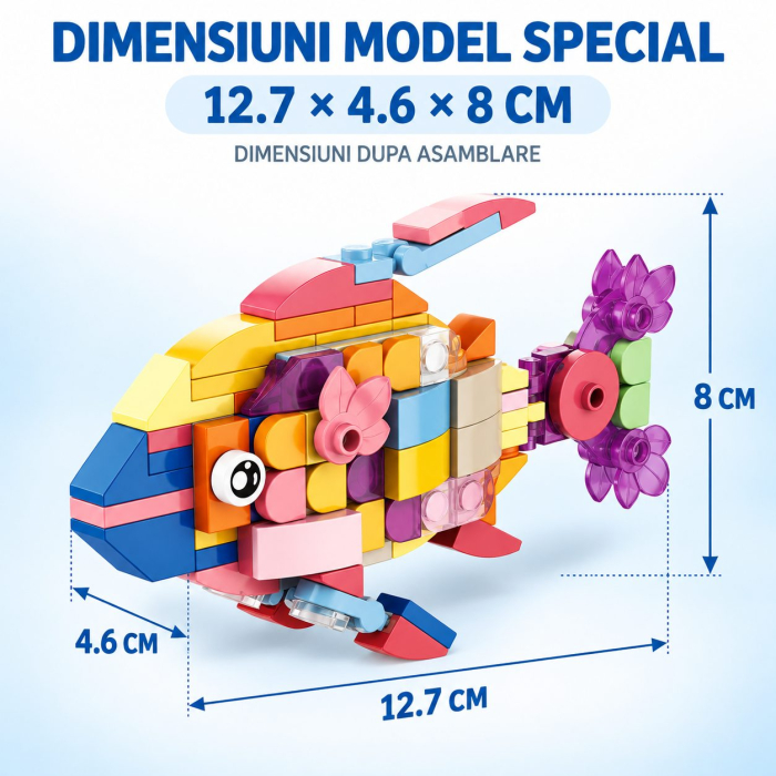 Set de Constructie, Model Pesti 10 in 1, 305 Piese, 10 Modele, 6+, 12.7x4.6x8 cm, Multicolor [8]