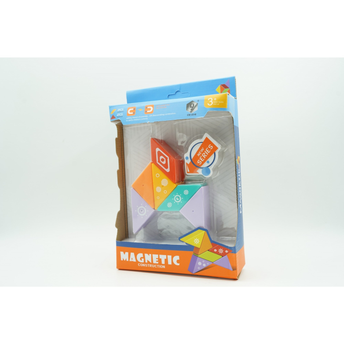 Set inteligent de constructie cu piese magnetice, 6 piese, pentru copii, +3 ani, multicolor [2]