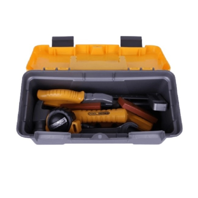Trusa Scule si Unelte de Jucarie pentru Copii, 19 Piese Material Plastic, Interactiv, +3 Ani, 27.5x15.5x13 cm, Gri/Portocaliu [4]
