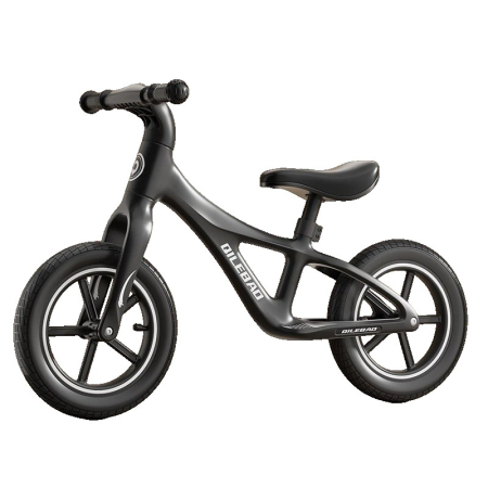 Jucării - Bicicleta pentru Copii, Fara Pedale, Pentru 2-6 Ani, 2 Roti Silentioase, Sa Reglabila 43 - 58 cm, din Plastic si Fibra de Sticla, 88 x 56 x 43 cm, Negru