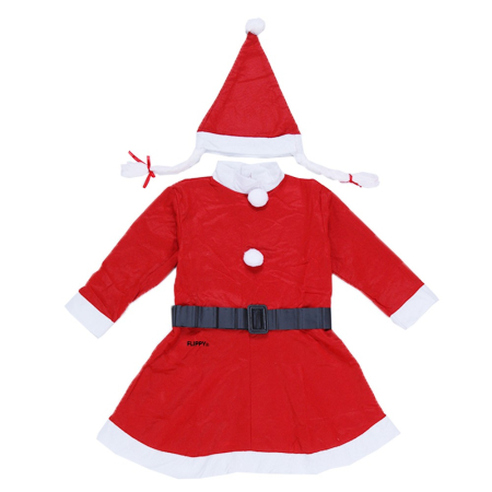 Cadouri și sărbători - Costum Craciunita ® Fata, 4-6 ani, 3 piese, Polar
