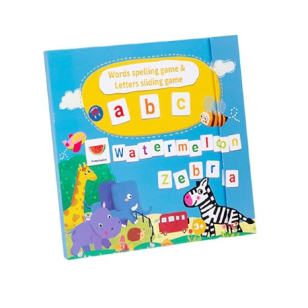 Jucării educative - Joc Educativ Alfabet Englez, Carte Magnetica Montessori, Recunoastere Litere si Formare Cuvinte, Copii 3+ Ani, 27x26.2x1.5 cm, Multicolor