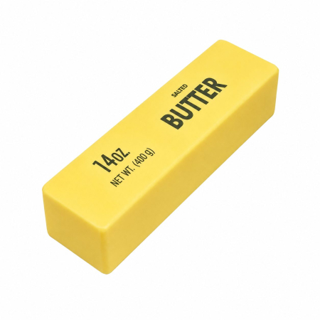 Jucării - Jucarie Antistres Squishy, Model Butter Block, Tip Needoh, Moale cu Revenire Lenta, 400 g, 24 x 5 cm, Galben