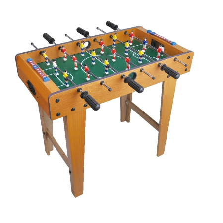 Jucării - Masa de Fotbal cu Teren, cu Picioare, 6 Manere, Tablou de Scor, 69 x 62 x 36.5 cm, din Lemn/Otel/ABS, Maro