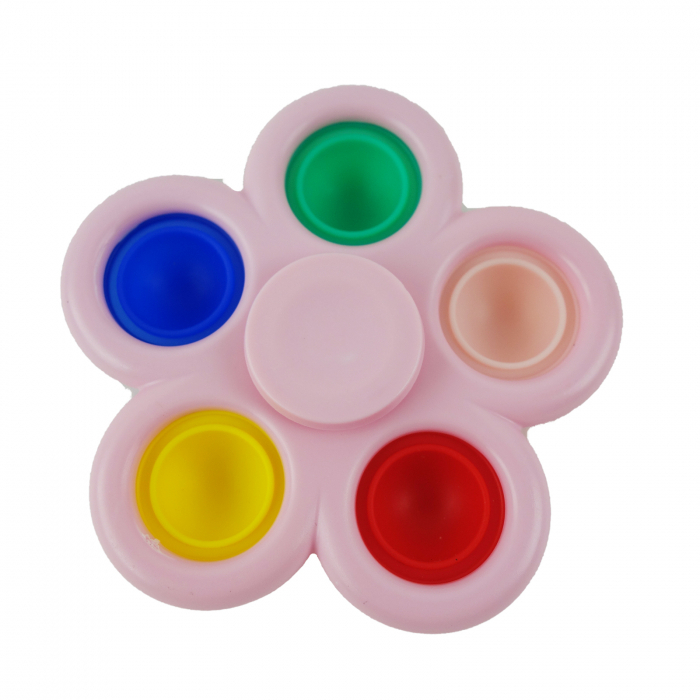Jucarie spinner cu 5 buline, multicolor/roz [2]