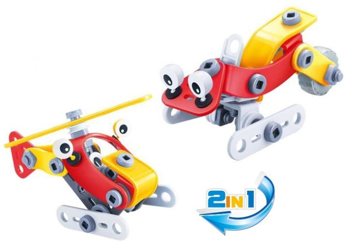 Set de constructie 2 in 1 Elicopter / Snowmobil, 57 piese [2]