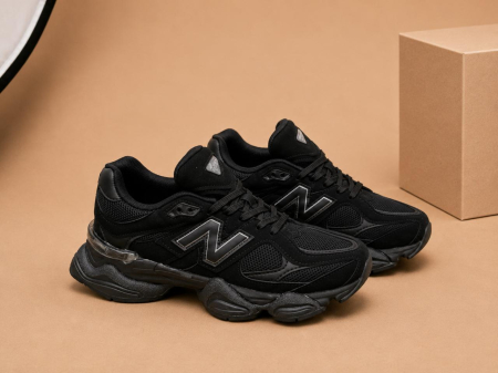 Incaltaminte - Pantofi sport damă negri din piele întoarsă și material textil respirabil, mărimi 36-40