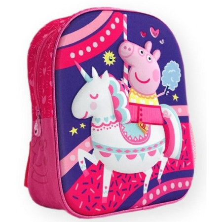 Ghiozdan 3D Peppa Pig Si Unicornul, 32 cm pentru gradinita sau cresa [2]