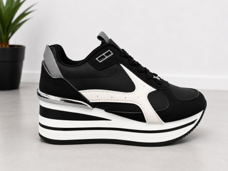 Noutati - lancetti-original-sneakers-dama-negri-alb-platforma-36-40