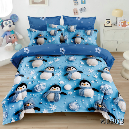 lenjerie-pat-finet-5d-albastru-pinguini-wd8013  lenjerie-pat-dublu-4-piese-finet-5d  lenjerie-pat-cu-elastic-copii  set-lenjerie-pat-finet-5d-wd8013 [1]