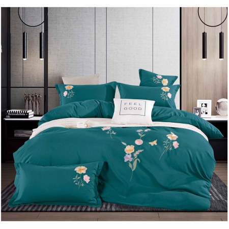Lenjerii uni - lenjerie-pat-finet-verde-smarald-xh013  lenjerie-pat-dublu-4-piese-finet  lenjerie-pat-cu-elastic-verde  set-lenjerie-pat-finet-xh013