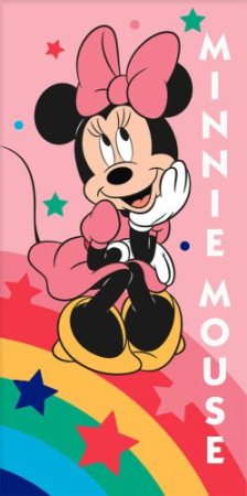 Lichidare stoc copii - Prosop de plaja din bumbac, 140 x 70 cm cu imprimeu Minnie Mouse