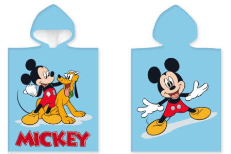 Lichidare stoc copii - Prosop de plaja tip poncho Mickey Mouse 60*120 cm