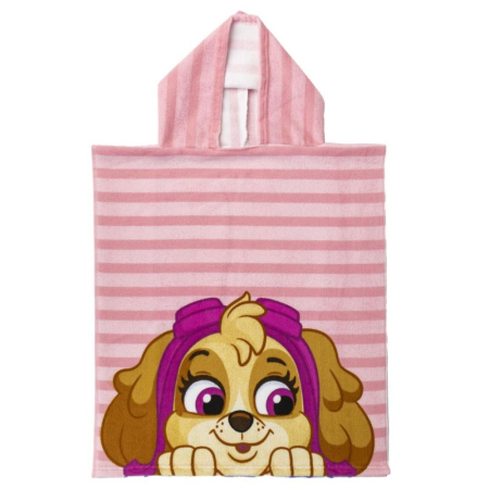 Lichidare stoc copii - Prosop de plaja tip poncho Patrula Catelusilor, 50*115 cm