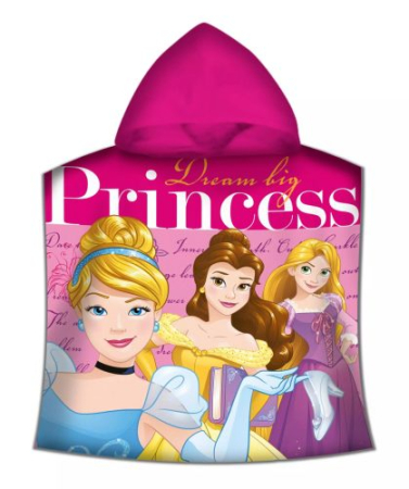 Lichidare stoc copii - Prosop de plaja tip poncho  Printese Disney 50*100