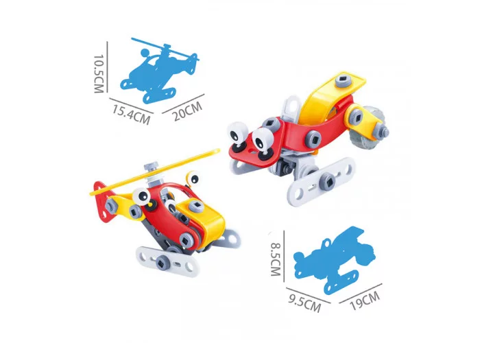 Set de constructie 2 in 1 Elicopter / Snowmobil, 57 piese [4]