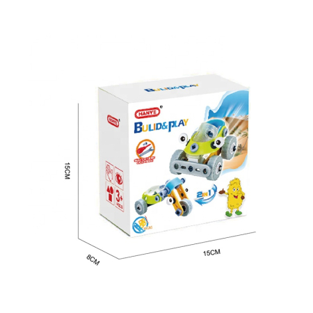 Set de constructie 2 in 1 Masina / tricicleta, 53 piese [5]