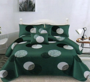 Lenjerie de pat verde cu buline – Bumbac Finet, 2 Persoane [1]