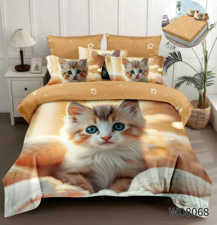 Lenjerii cu imprimeu 5D - lenjerie-pat-pisicuta-bej-wd8068.jpg  lenjerie-finet-4-piese-pisica-golden.jpg  set-lenjerie-dublu-pisica-auriu.jpg