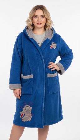 Halat - halat-baie-dama-albastru-marimi-mari-1 halat-pufos-femei-gluga-albastru-2 halat-cu-buzunare-model-iepuras-3