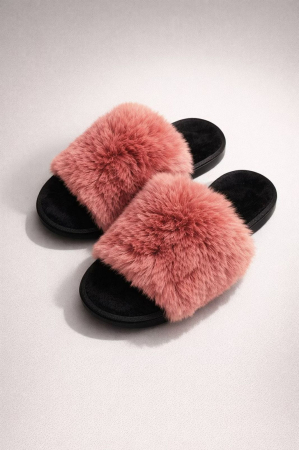 Papuci - papuci casa dama roz pufosi papuci dama cu blana roz papuci casa dama confortabili roz papuci dama interior pufosi roz